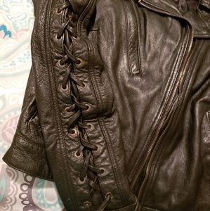 Ladies light leather jacket